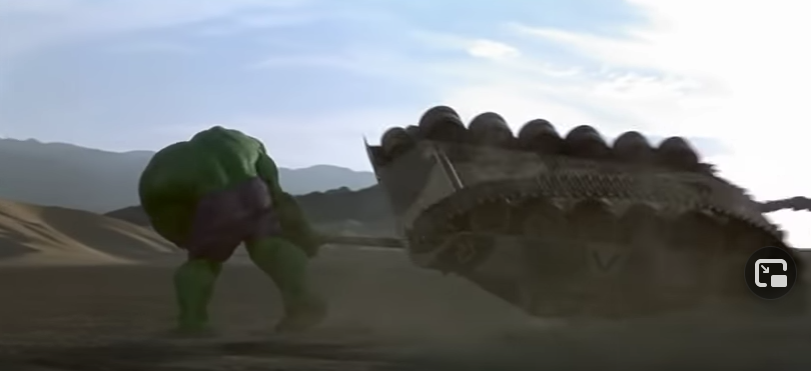 Illustration de la force brute avec Hulk contre un Tank
