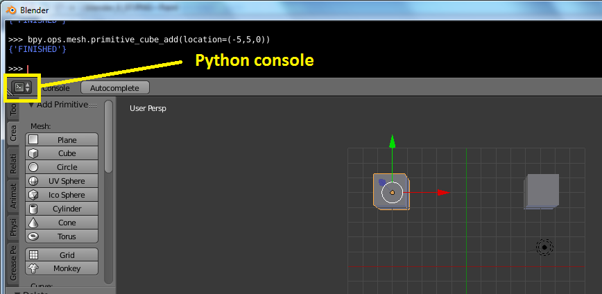 Python console
