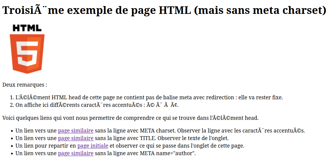 Problème d'encodage