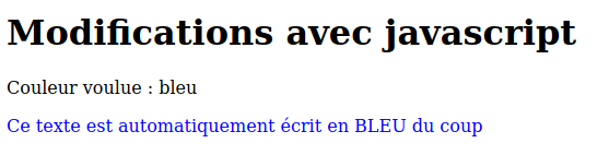 Avec du bleu demandé Visuel avec une demande de bleu